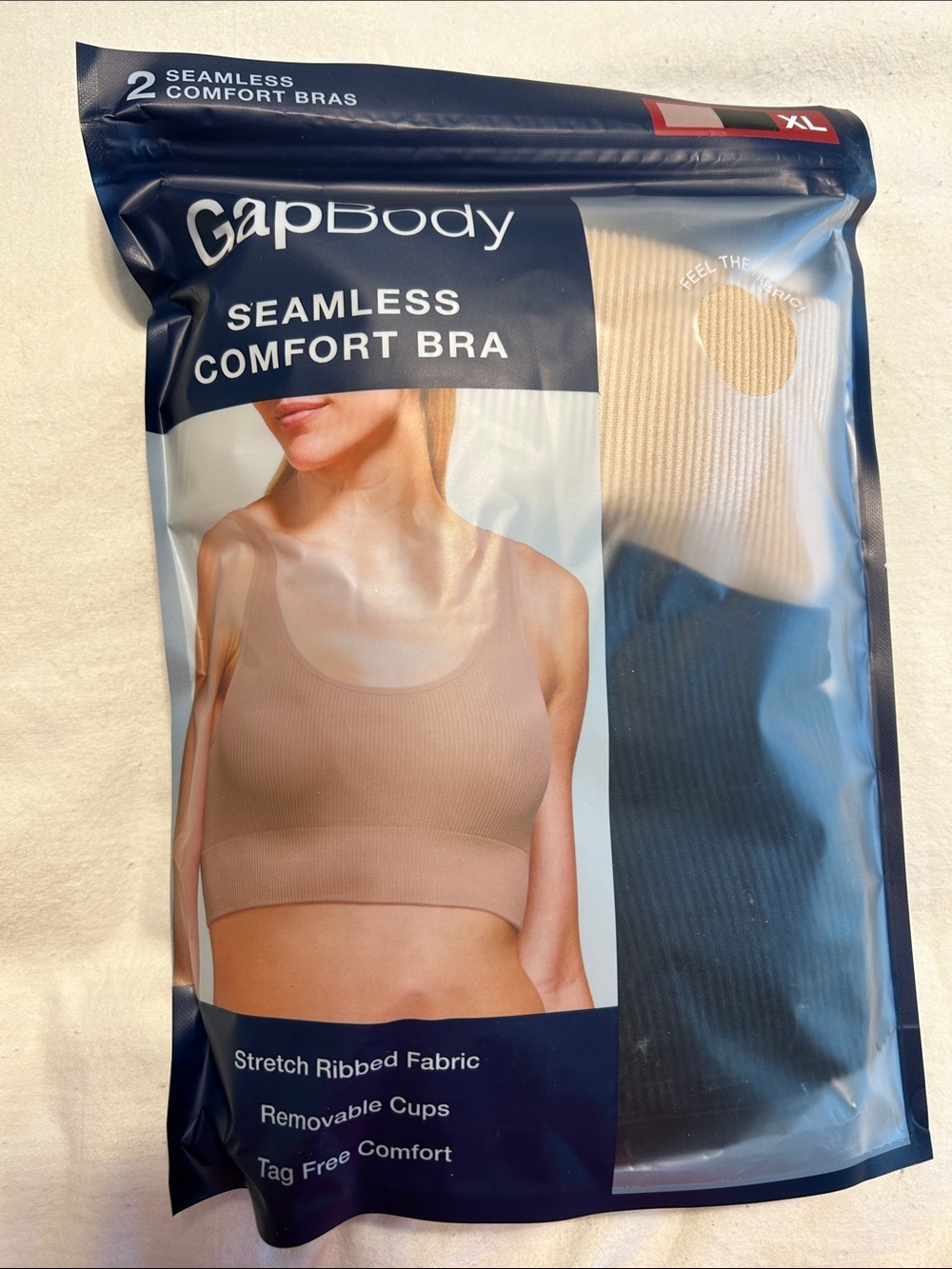 GapBody Seamless Comfort Bra - Nude & Black (2-Pack)